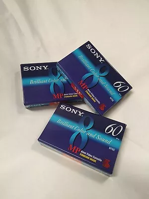 (Lot Of 3) Sony Video 8 MP 60min Cassette Camcorder Tapes  NEW - Sealed  • $14.85