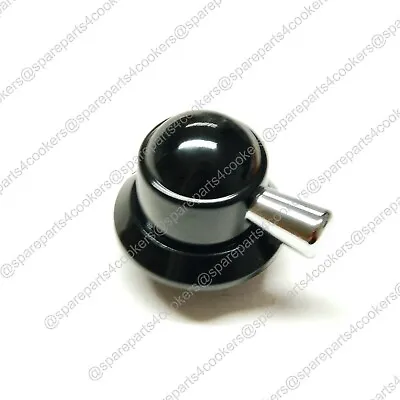 FALCON Black And Chrome Oven/Grill Control Knob 6mm Spindle P029209 FVLP029209 • £29.99