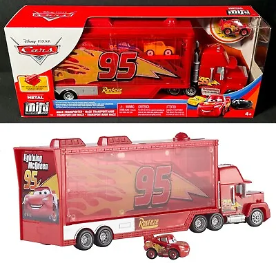 MACK TRUCK TRANSPORTER Mini Racers HAULER - Pixar Cars LIGHTNING McQUEEN FLG70 • $59.95