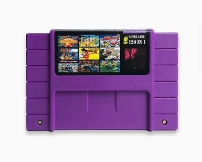 Super 120 In 1 Game Cartridge For SNES 16Bit Classic Game Console • $34.05