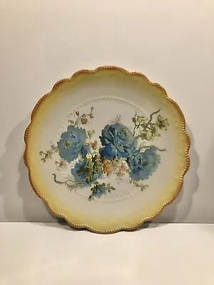 W.H. Grindley & Co. Dinner Plate RARE Yellow Blue Flowers Floral Design 10” Good • $7.50