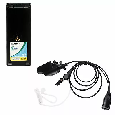 Battery & Earpiece W/ PTT Mic For Motorola MT2000 GP1200 • $34.99