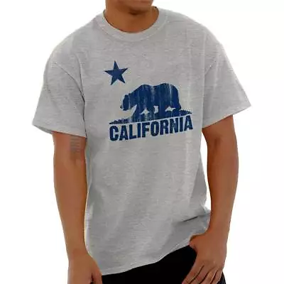 Vintage California Bear Flag Vacation Gift Adult Short Sleeve Crewneck Tee • $19.99