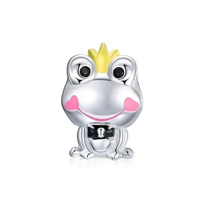 💖 Gentle Frog Prince Charm Bead Animal Fairytale Genuine 925 Sterling Silver 💖 • £17.95