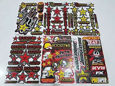 6 Rockstar Energy Drink Stickers Metal Mulisha Motocross Decal Racing Stickers.  • $19.98