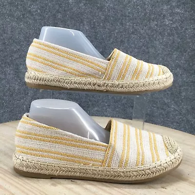 Top Moda Shoes Womens 8 Casual Slip On Flats Espadrille Comfort Yellow Fabric • $20.99