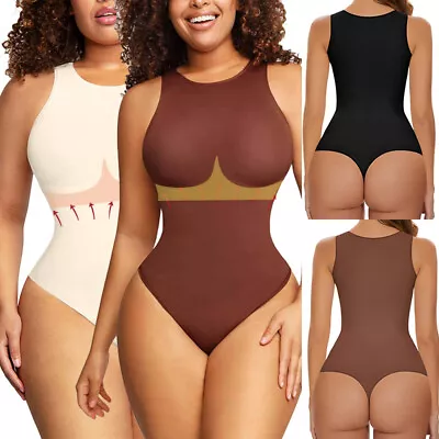 Sexy Bodysuit For Women Halter Neck Shapewear Bodysuits Tank Tops Body Shaper UK • £13.79