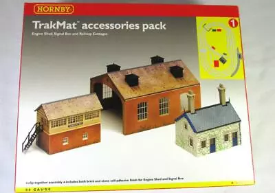 HORNBY R8084 Trakmat Accessories - Engine Shed Signal Box Cottages - Unused • £19.95