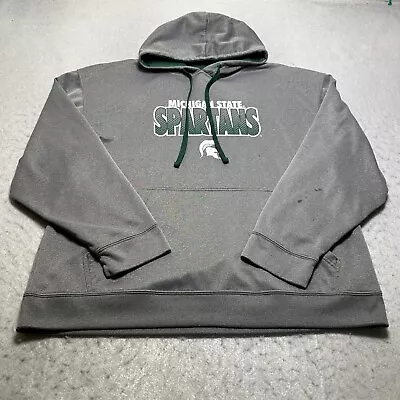 Michigan State Spartans Knights Apparel Hoodie Mens XL Extra Large Gray Fleece • $12.91