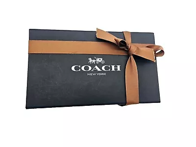 Authentic Coach Empty Magnetic Black Gift Storage Wallet Box  5.5  X 9  X 1.5  • $13