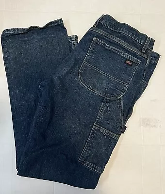 Dickies Men's Denim Carpenter Workwear Rugged Cargo Jeans Size 38 X 34 • $30