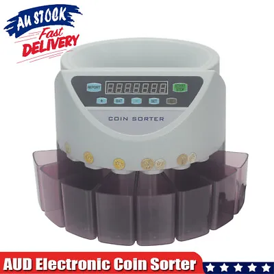 LED Electronic Coin Sorter Australian Coins Counter Counting Sorting Machine AU • $184.99