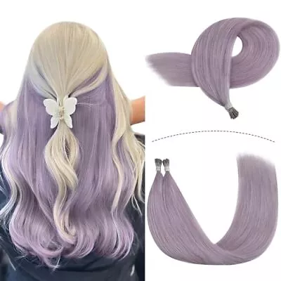  Itip Human Hair Extensions Purple I Tip Hair 22 Inch Itip-D- #Light Purple-25g • $69