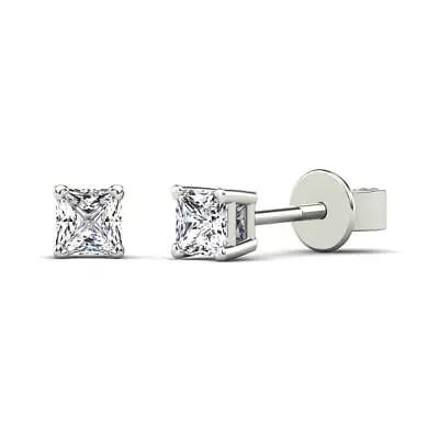 Maulijewels 1/6 Carat Princess Cut Natural Diamond ( H-I/ I2 ) Stud Earrings For • $252.99