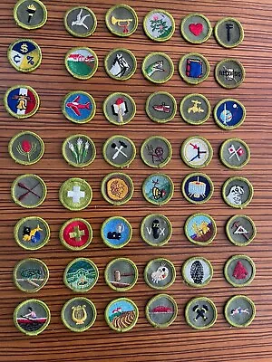 Vintage Boy Scout Merit Badge - TYPE F 60's - Lot Of 48 New Old Stock Some RARE • $79