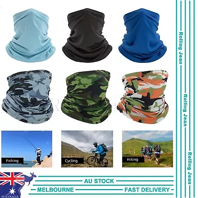 Bandana Face Shield Mask Fishing Headwear Biker Neck Tube Scarf Head Windproof • $4.95