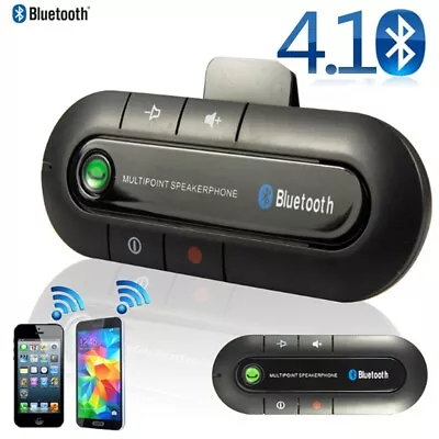 Multipoint Speakerphone Wireless Bluetooth Handsfree Car Kit Sun Visor Clip • $7.99