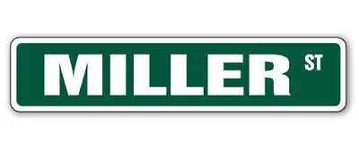 MILLER Street Sign Childrens Name Room Metal Sign Decal • $9.99