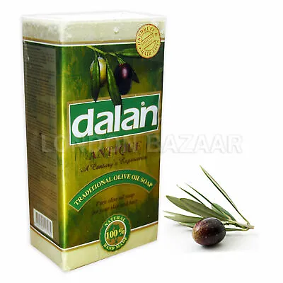 Natural Olive Oil Soap Dalan Turkish Bath Handmade Turkey X 5 Bars • £9.45