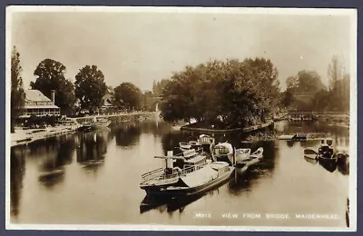 View From Bridge Maidenhead - Real Photo Postcard From 1929 • £11.50