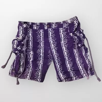 Vintage 1990’s Rare Hausili Purple Stretch Lined Shorts Beach Surf Veveto Co 90s • $29.99
