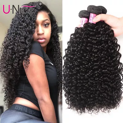 UNice Hair Eurasian Curly Hair Weave 3 Bundles 100% Human Hair Extensions 8 -26  • $99.81