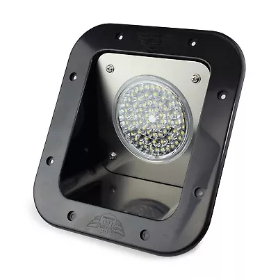 $44.99 • Buy RV LED Porch Flood Light Rectangle Clear Lens Camper RV Trailer Black Exterior B