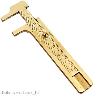 100mm Mini BRASS VERNIER CALIPER Gauge Jeweller Measuring Tool Bead Gemstone S85 • £4.29