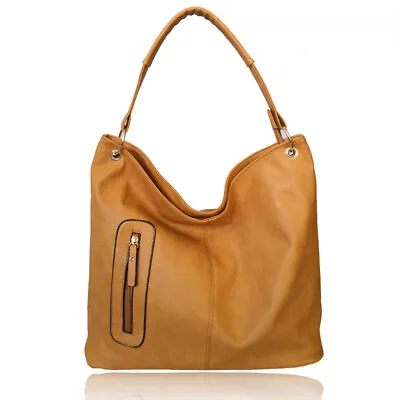 Womens Large Designer Style Tote Bag New Shoulder Handbag Crossbody Shopper Bag • £12.99