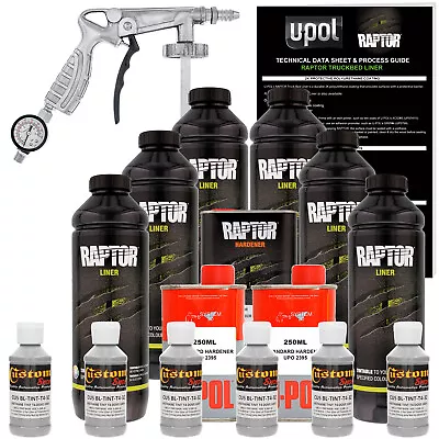 U-POL Raptor Tintable Dove Gray Spray-On Truck Bed Liner Spray Gun 6 Liters • $329.99