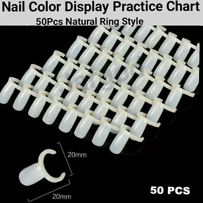 Nail Polish Practice Display Chart False Nail Art Tips Sticks/Rings - Jargod • $6.24