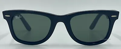 Ray Ban WAYFARER Black RB 2140 901 54mm Green Sunglasses New Non Polarized • $96.12