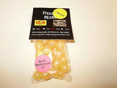 Steelhead Beads Blue Iridescent Uv Cheese 81012 100 Pack • $9