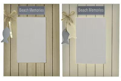 Wooden Seaside Beach Memories Mirror Frame Shabby Chic Nautical 2 Designs • £3.99