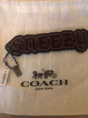 DISNEY X COACH Sneezy Snow White BAG CHARM Ring Fob Key Chain DARK FAIRY TALE • $59.01