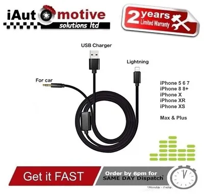 £12.79 • Buy Bmw Mini IPod IPhone 5 6 7 8 X 11 12 13 Interface Media Cable Audio Lead Adapter