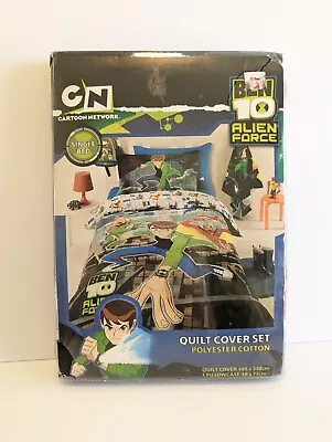 Ben 10 Quilt Cover Set Single Bed Doona Pillowcase Cotton Cartoon Network New  • $35.21