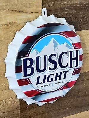 Busch Light Beer American Flag Metal Beer Sign Man Cave Bar Restaurant Decor • $20.77