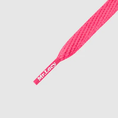 Laces Flat Neon Pink Mr Lacy Smallies High Quality Shoelaces 90cm • £9.48