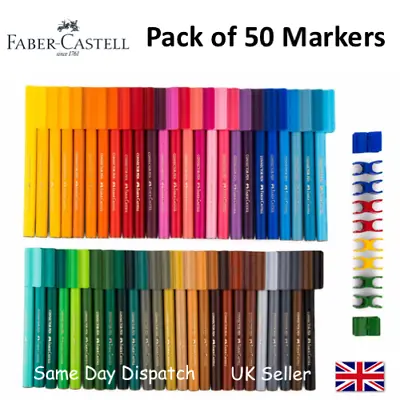 FABER CASTELL - Artist & Craft Markers - Set Of 10 - 15 - 25 - 30 - 50 UK SELLER • $6.83