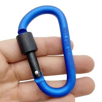 1-5 X-LARGE CARABINERS Locking D-RING Clip Snap Hook Keyring Camping Outdoor UK • £6.49