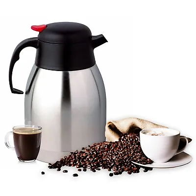 £12.45 • Buy 2l S/s Steel Vacuum Kettle Insulated Dispenser Flask Hot Cold Tea Coffee Air Pot