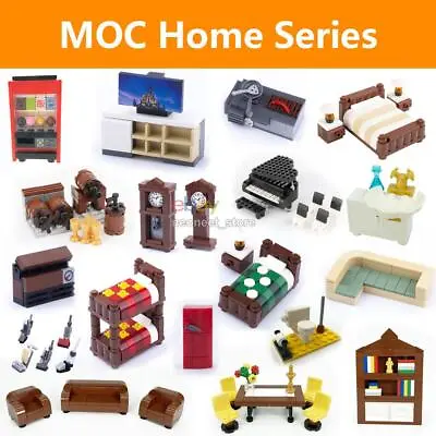 MOC City Street Room House Furniture Scene Building Blocks Bricks View Bulk DIY • $8.96