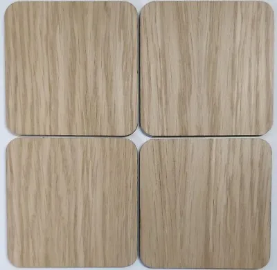 Laserkris 4612 OAK Wood Coasters Laser Cut 4mm Thick Oak Veneer Mdf Drink Mats • £18