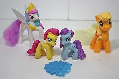 My Little Pony Figures Apple Jack Blue Breezie Princess Celestia Flop Set Of 4 • $14.95