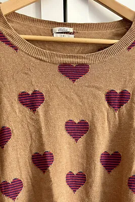 Madewell Wallace Sweater Hearts Women’s Sz Small Pullover Like Anthropologie • $38