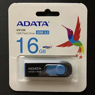 ADATA 16GB USB Flash Thumb Drive USB 3.2 UV128 Pen Drive Memory Stick FAST SHIP • $5.49