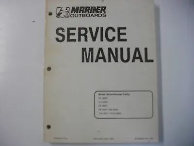 Mercury Marine Mariner 90-824936 Volume 1 2 Thru 15 Hp Outboard Service Manual • $18.99