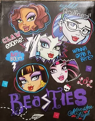 Monster High BEASTIES 2 Pocket Portfolio Folder Never Used 2014 • $4.99