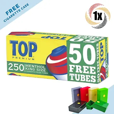 1x Box TOP Premium Filter Tubes Menthol King Size ( 250 Tubes ) Cigarette RYO • $14.31
